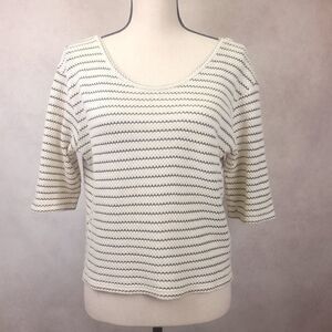 Zara W/B Collection Knit Crop Top Plunge Back Size Small